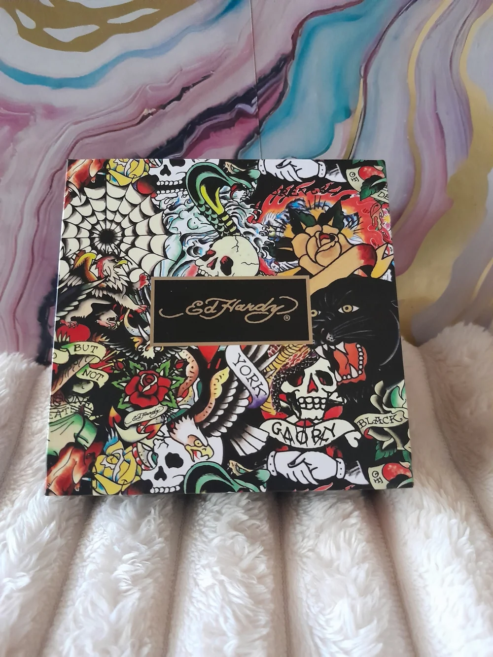 Ed Hardy Stainless Steel Box Chain Necklace -  24